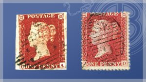 One Penny Red non dentellato e con dentellatura