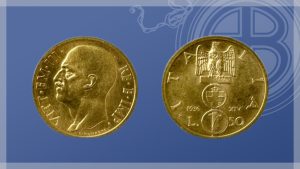 Moneta d'oro 50 lire Impero