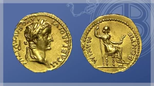 Moneta d'oro di Tiberio