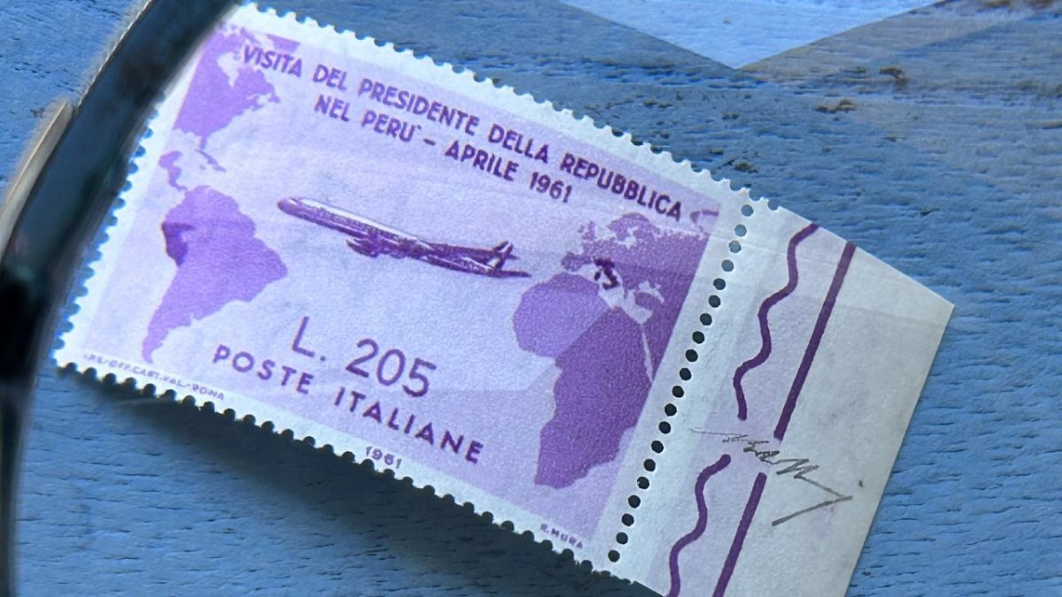 Francobollo Gronchi Rosa raro (1961)
