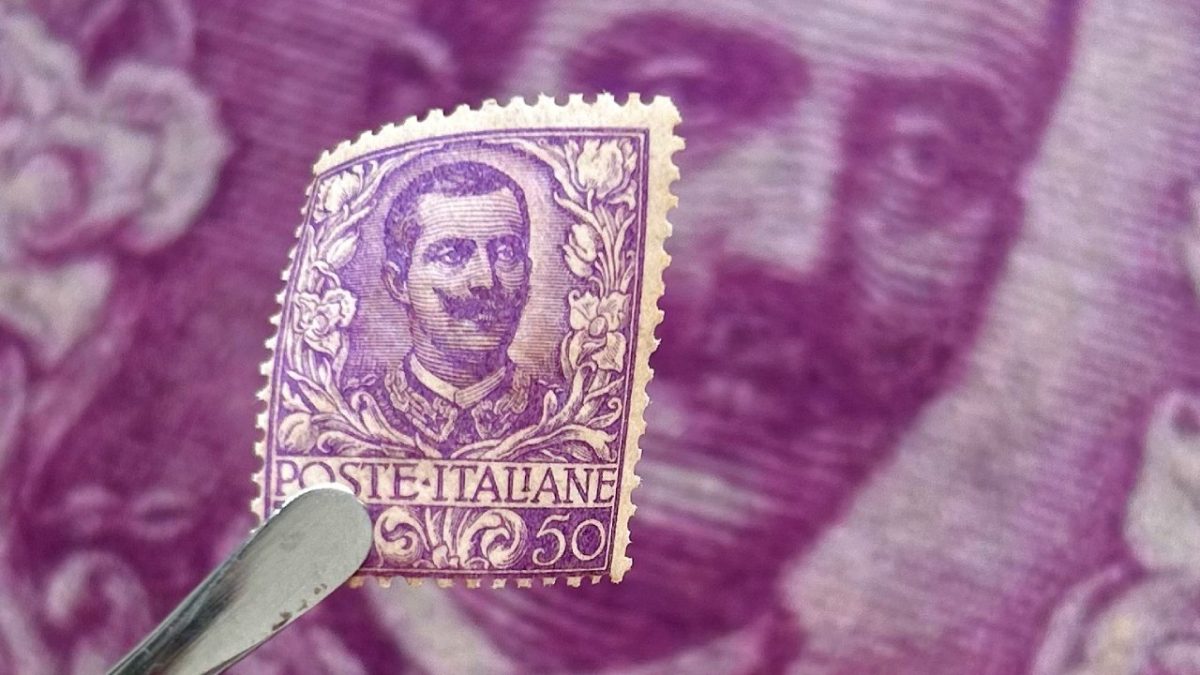 Francobollo 50 centesimi Floreale (1901)