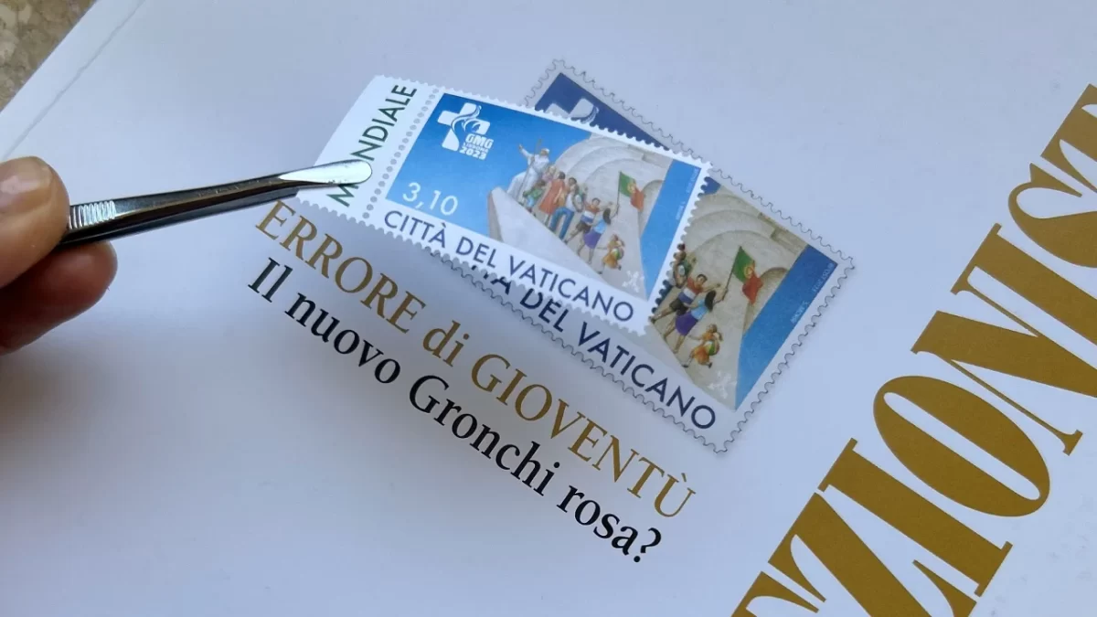 Francobollo Vaticano, Errore di gioventù