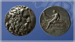 Moneta d'argento della Macedonia: il tetradramma di Poseidone e Apollo