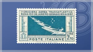 Francobollo Prima Crociera Transatlantica (1930)