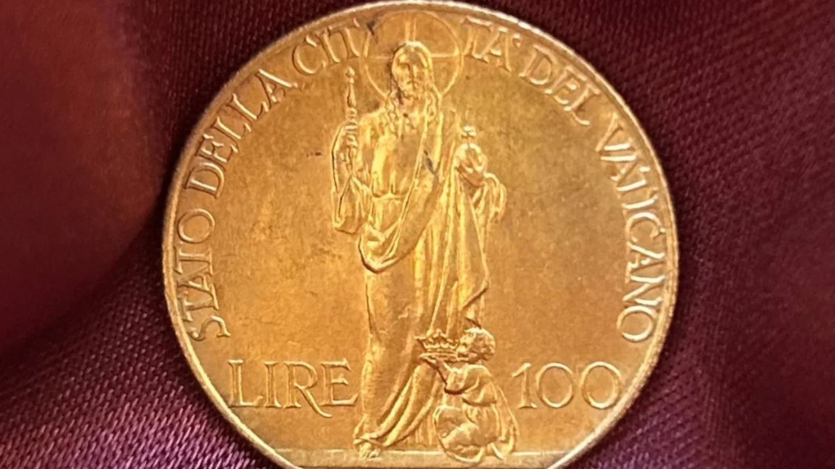 Moneta d'oro Cristo Re di Pio XI