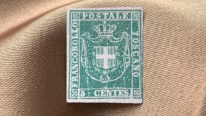 Francobollo 5 centesimi del Granducato di Toscana