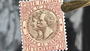 Francobollo non emesso Nozze argento di Umberto I di Savoia