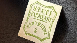 Francobollo da 5 centesimi del Governo provvisorio di Parma